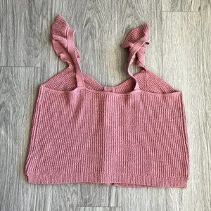 Button-Front Sweater Tank Mauve Size M